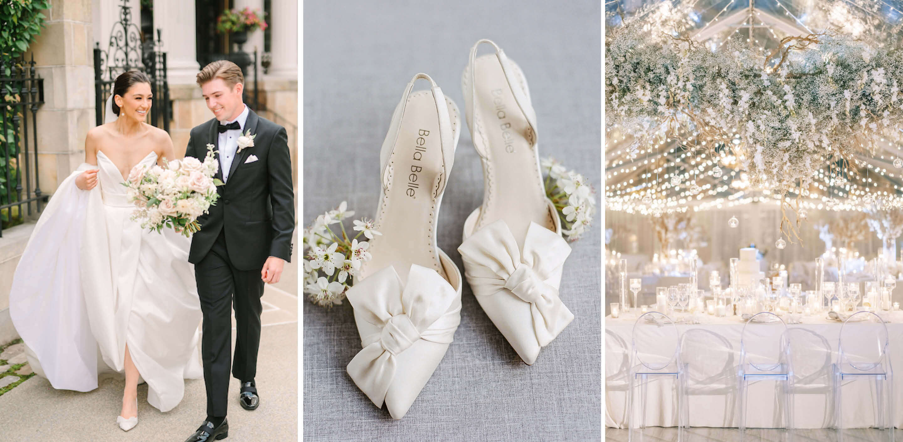 wedding shoes and dress